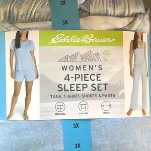 Eddie Bauer women 4-piece sleep set‎ blue